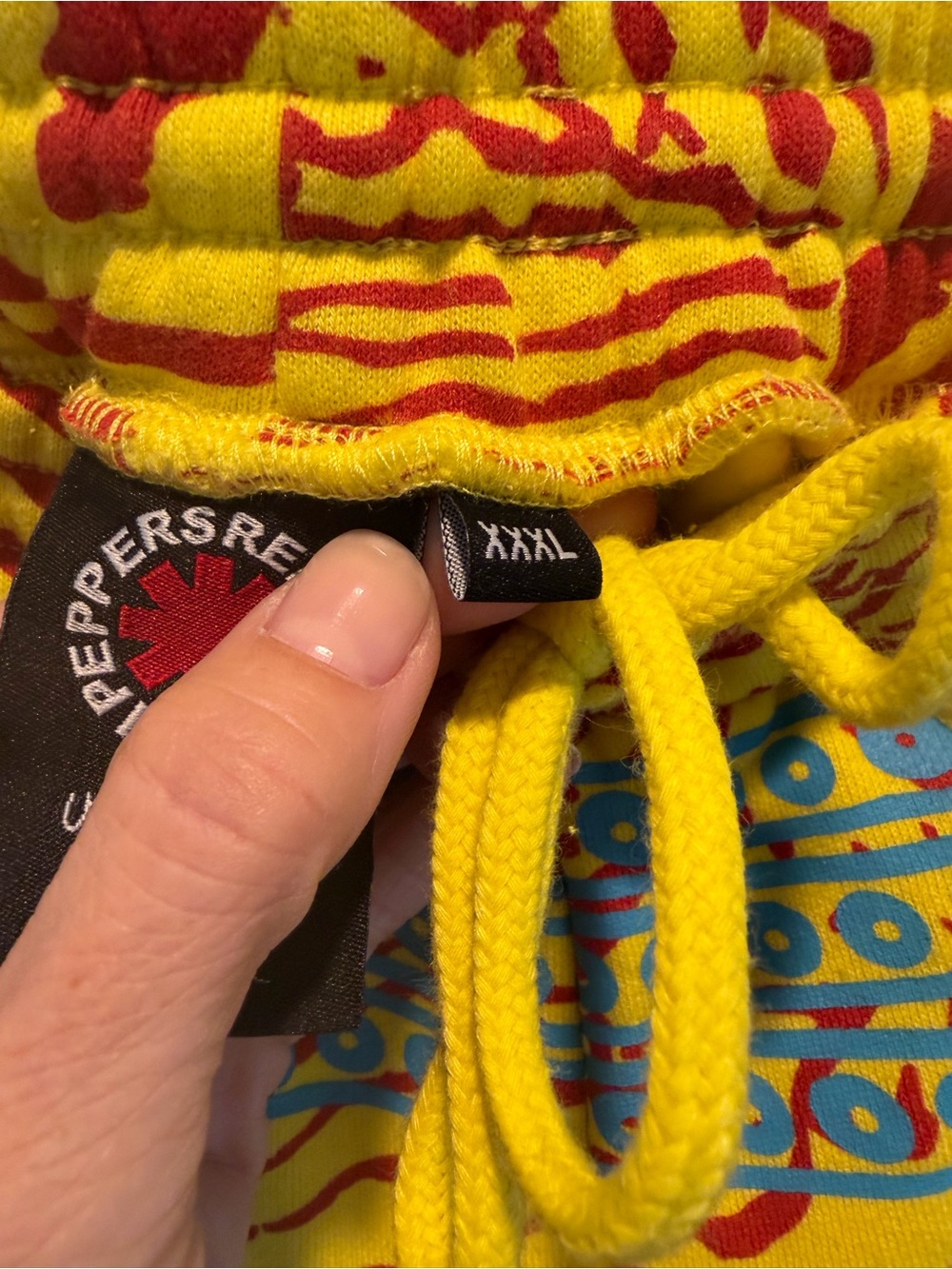 Red Hot Chili Peppers Bright Yellow & Red Patterned Jogger Pants - Picture 5 of 5